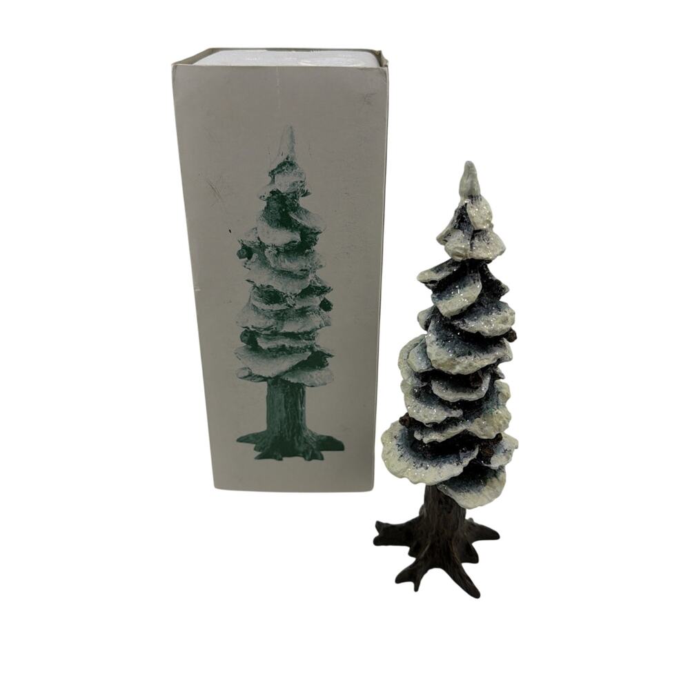 Dept 56 Village Pole Pine Tree 8" #5528-0 Christmas Village Retired w/ Box